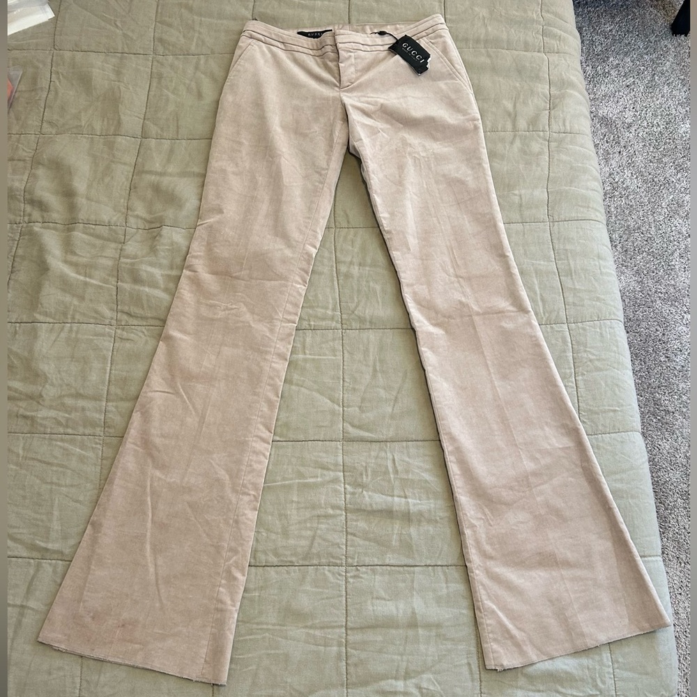 Gucci Light Beige Flare Bottoms Size 42 with Tag